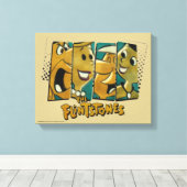 Toile Les Pierrafeu | Panneaux de caractères Retro Comic (Insitu (Plancher de Bois))