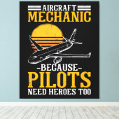 Toile Les pilotes mécaniciens d'aéronefs ont aussi besoi (Insitu (Plancher de Bois))