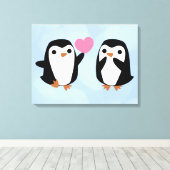 Toile Les pingouins amoureux (Insitu (Plancher de Bois))