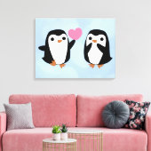 Toile Les pingouins amoureux (Insitu(Salon))