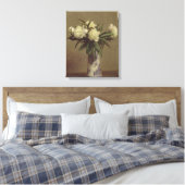 Toile Les pivoines dans un Vase Bleu et Blanc (Insitu(Chambre))