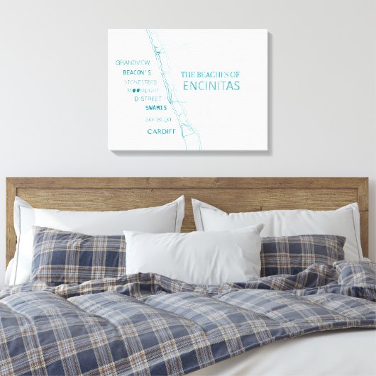 Toile Les plages de Encinitas Canvas (Insitu(Chambre))