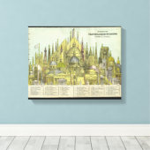 Toile Les plus hauts bâtiments de l'ancien monde (Insitu (Plancher de Bois))