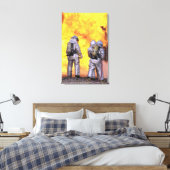 Toile Les pompiers éteignent un incendie d'avion (Insitu(Chambre))