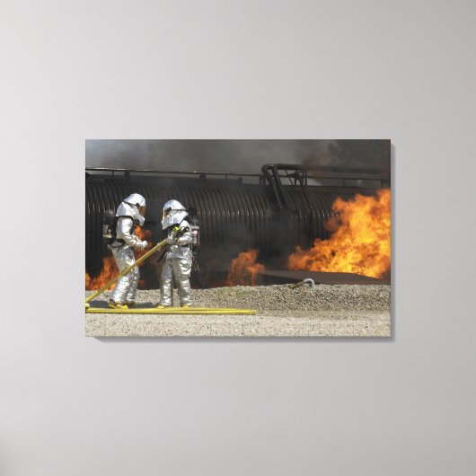 Toile Les pompiers neutralisent un feu (Recto)