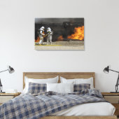 Toile Les pompiers neutralisent un feu (Insitu(Chambre))