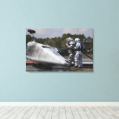 Toile Les pompiers répondent sur place (Insitu (Plancher de Bois))