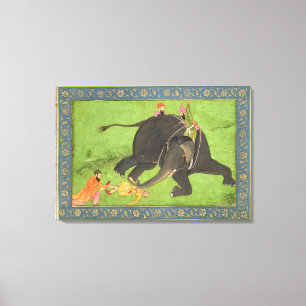 Toile Les préposés secourent un homme tombé d'un ele