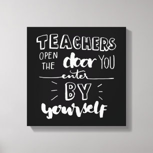 Toile Les professeurs ouvrent la porte que vous entrez