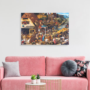Toile Les Proverbes Hollandais Pieter Bruegel l'Ancien