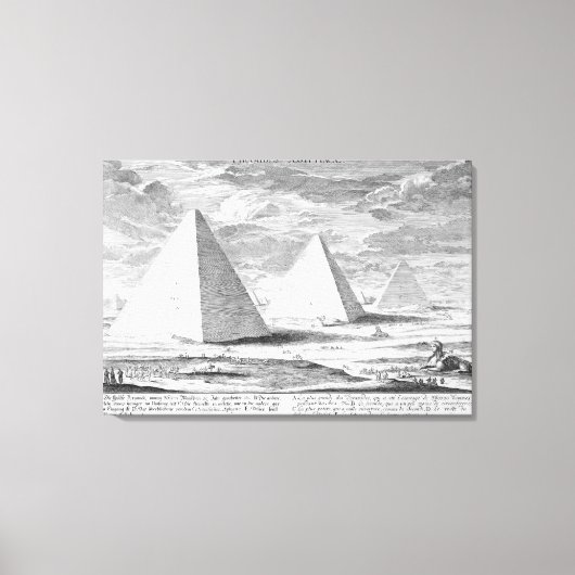 Toile Les Pyramides d'Egypte, plaque 4 de 'Entwurf einer (Recto)