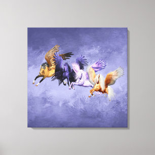 Toile Les quatre Pegasi Flying Horses Pegasus Stallions