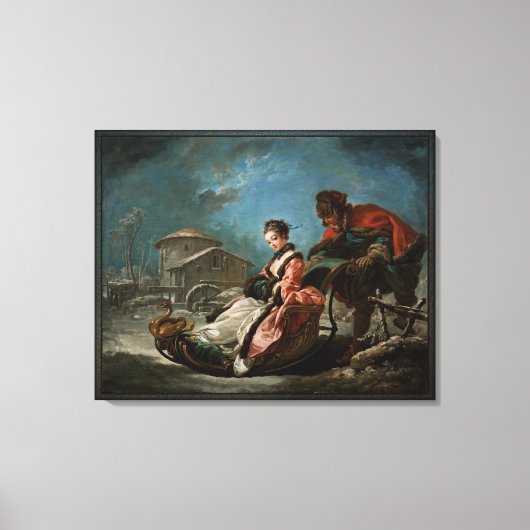 Toile Les quatre saisons par hiver par François Boucher (Recto)