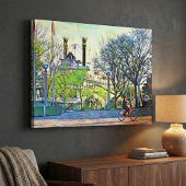 Toile Les réflexions sur le Riverwalk de Détroit