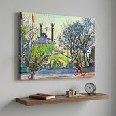 Toile Les réflexions sur le Riverwalk de Détroit