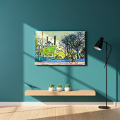 Toile Les réflexions sur le Riverwalk de Détroit