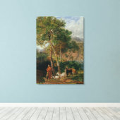 Toile Les rives du lac Lecco (Insitu (Plancher de Bois))