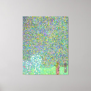 Toile Les Rosiers de Gustav Klimt sous la peinture de l'