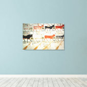 Toile Les sept vaches célestes et le taureau sacré (Insitu (Plancher de Bois))