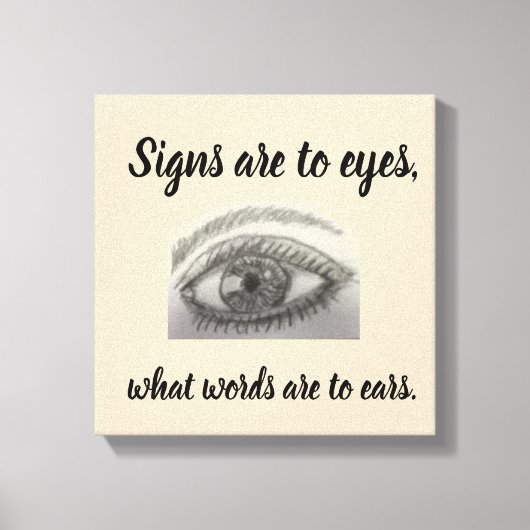 Toile Les signes sont aux yeux Ce que les mots sont aux  (Recto)