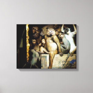 Toile Les singes comme juges d'art