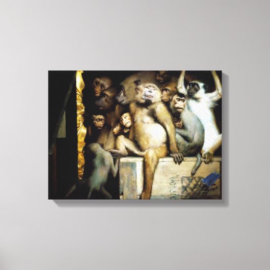 Toile Les singes comme juges d'art (Recto)