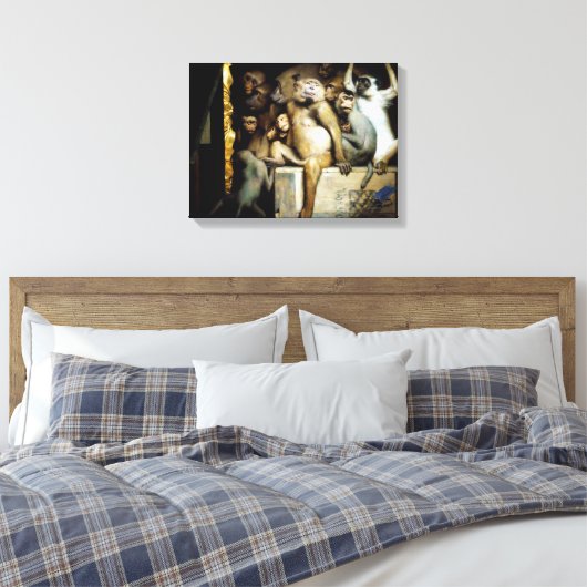 Toile Les singes comme juges d'art (Insitu(Chambre))