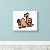 Toile Les singes et le chameau (Insitu (Plancher de Bois))