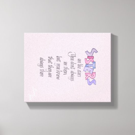 Toile Les soeurs sont comme les toiles des étoiles (Recto)