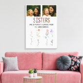 Toile Les sœurs sont des fleurs différentes avec photo e (Insitu(Salon))