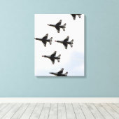 Toile Les Thunderbirds forment une formation Delta de 6 (Insitu (Plancher de Bois))