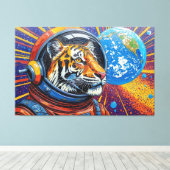 TOILE LES TIGRES DE L'ESPACE SONT PARTIS ! (Insitu (Plancher de Bois))
