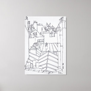 Toile Les toits de Paris, France