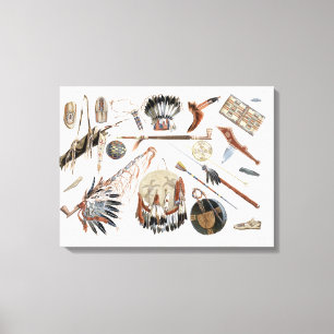 Toile Les ustensiles et les bras indiens, plaquent 48 du