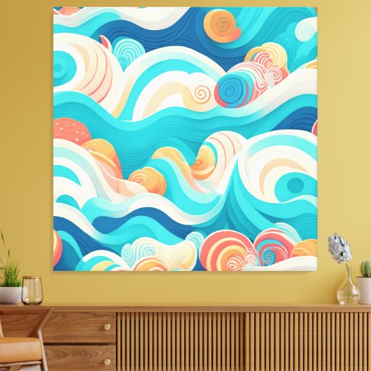 Toile les vagues de l'océan (Insitu(Salon))