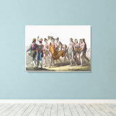 Toile Les veuves amérindiennes s'adressent à leur chef d (Insitu (Plancher de Bois))