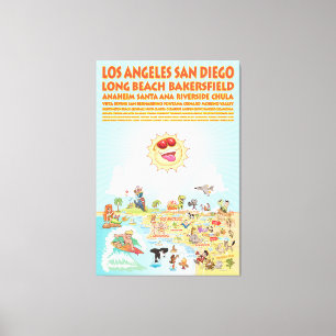 Toile Les villes de Californie du Sud