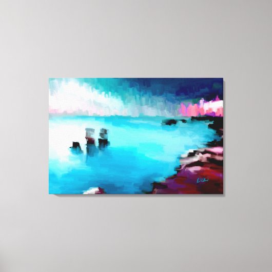 Toile Les villes en bord de mer (Recto)