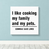 Toile Les virgules sauvent des vies (Insitu (Plancher de Bois))