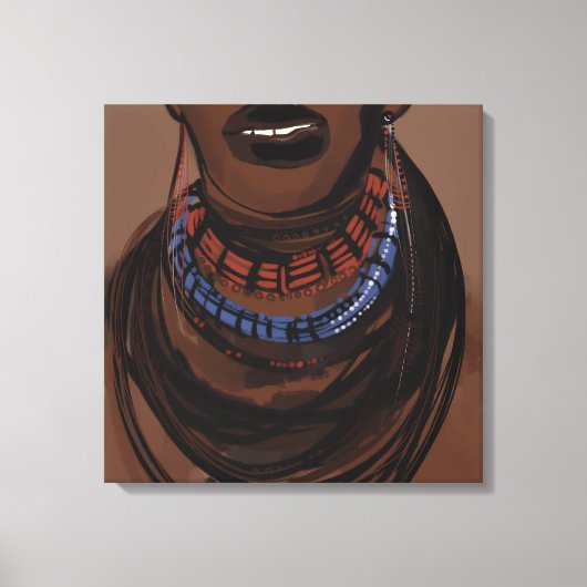 Toile Les visages des peuples d'Afrique (Recto)