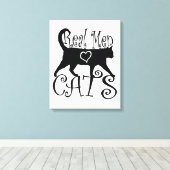 Toile Les vrais hommes aiment les chats (Insitu (Plancher de Bois))