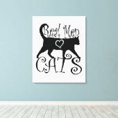 Toile Les vrais hommes aiment les chats (Insitu (Plancher de Bois))