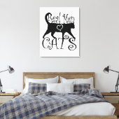 Toile Les vrais hommes aiment les chats (Insitu(Chambre))