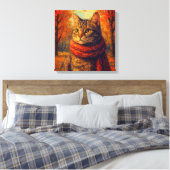 Toile Les Whiskers d'automne Un Chat Cosy dans la brise (Insitu(Chambre))