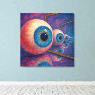 Toile "Les yeux au-delà de jamais" - Un portrait surréal