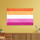 Toile Lesbian Pride et support drapeaux couleurs Art (Insitu(Salon))