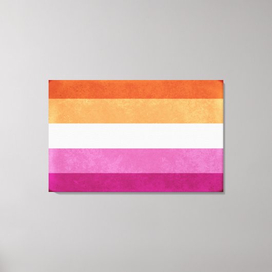 Toile Lesbian Pride et support drapeaux couleurs Art (Recto)