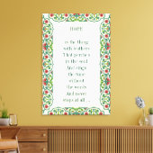 Toile L'ESPOIR est la chose avec les plumes qui perche (Insitu(Salon))