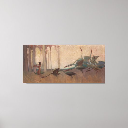 Toile L'esprit des plaines par Sydney Long (1914) (Recto)