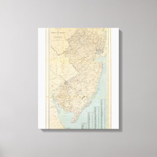 Toile L'état du New Jersey, 1877 (Recto)